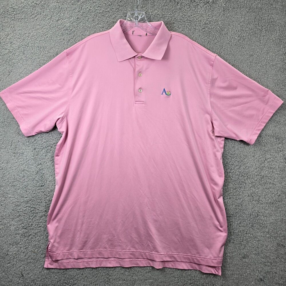 Peter Millar Men's Pink Summer Comfort Polo Shirt Size XL